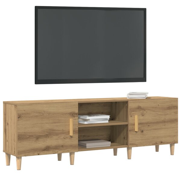 TV Állvány Sötét tölgy színben - 150x30x50 cm - Mérnöki fából készült