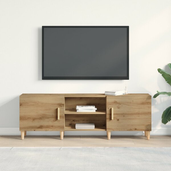 TV Állvány Sötét tölgy színben - 150x30x50 cm - Mérnöki fából készült