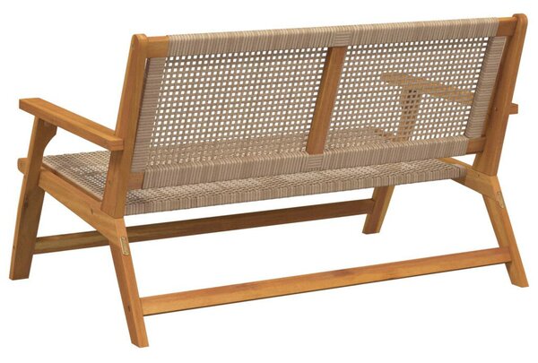 Kerti Pad Bézs 122x76x73.5 cm Tömör akácfából