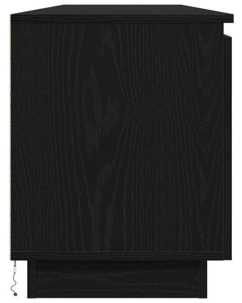 TV állvány LED-del Fekete Tölgy 180x38x49 cm Műanyag
