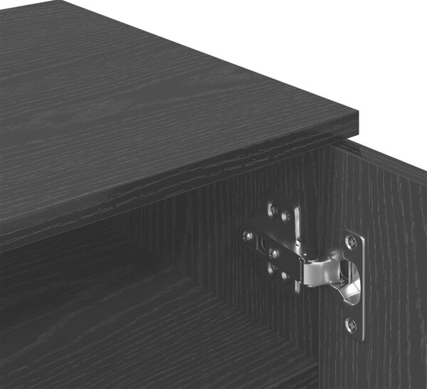 Cipőszekrény Fekete Tölgy 29,5x35x100,5 cm Műanyag