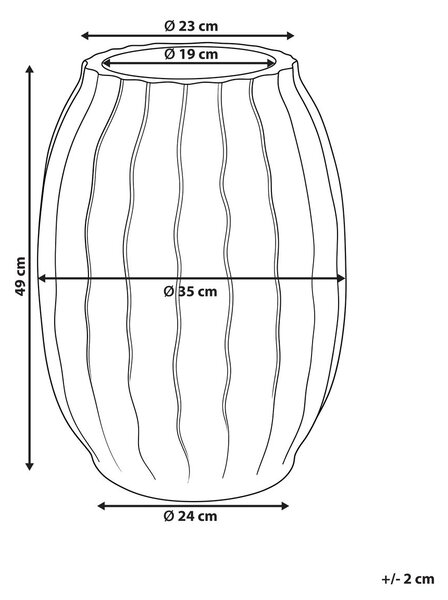 Virágcserép LUNGAU 35 cm Fehér