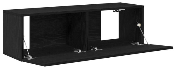 TV szekrénykék 2 db Fekete tölgy 100x30x30 cm Műanyag