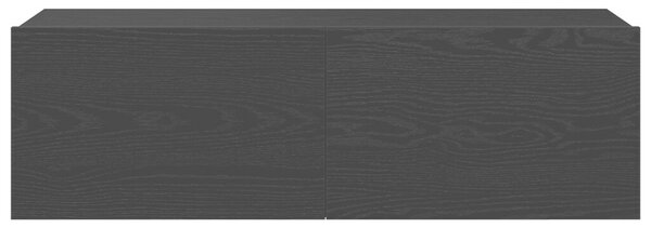 TV szekrénykék 2 db Fekete tölgy 100x30x30 cm Műanyag