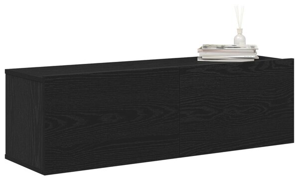 TV szekrénykék 2 db Fekete tölgy 100x30x30 cm Műanyag