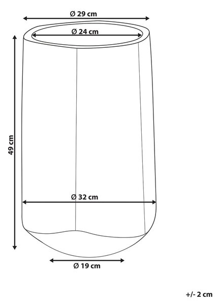 Virágcserép JAUNTAL 32 cm Törtfehér