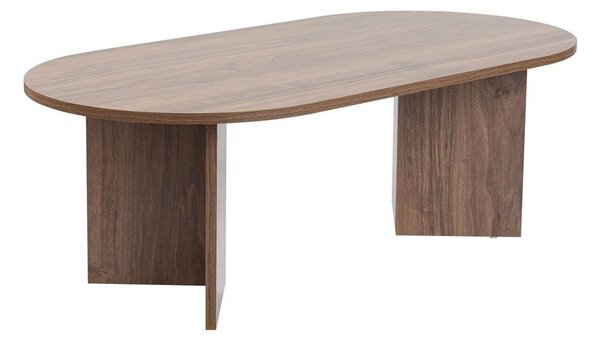 Sötétbarna dohányzóasztal diófa dekorral 60x119 cm Sable – Kalune Design