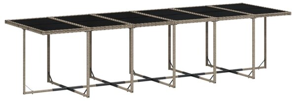 VidaXL 17 részes szürke polyrattan kerti étkezőgarnitúra párnával