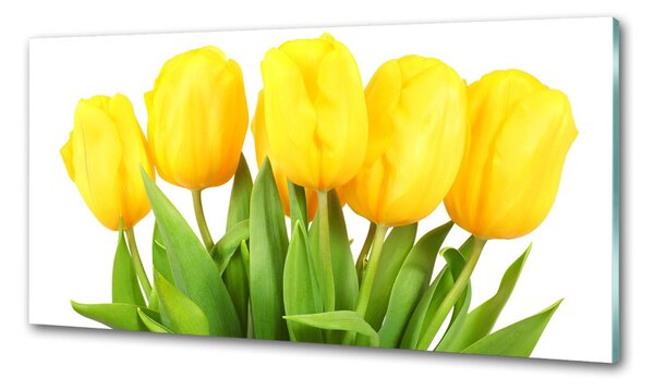 Konyhai falburkoló panel Sárga tulipánok