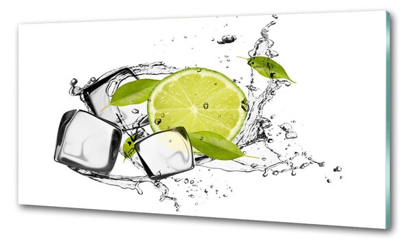 Konyhai hátfalpanel Lime jég