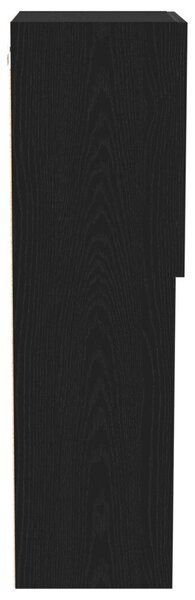LED világítással ellátott TV szekrény fekete tölgy 40,5x30x102 cm