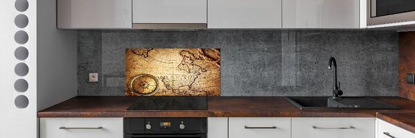 Konyhapanel Iránytű a térképen