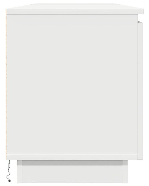 TV szekrény LED világítással Fehér 180x38x49 cm Mérnöki Fa