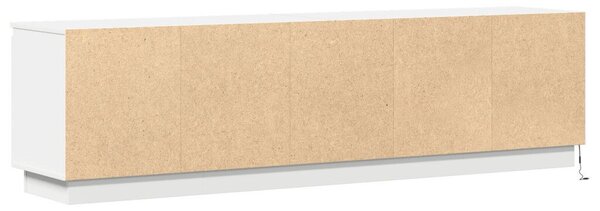 TV szekrény LED világítással Fehér 180x38x49 cm Mérnöki Fa