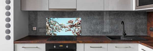 Konyhai falburkoló panel Magnólia virágok