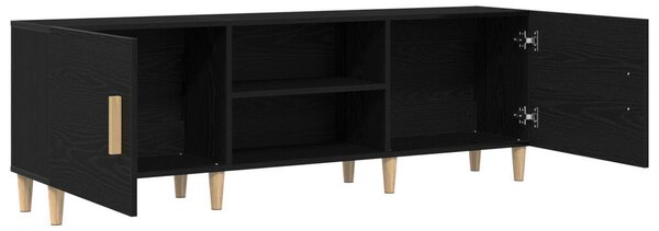TV Állvány - Fekete Tölgy, 150x30x50 cm, Mérnöki Fából készült