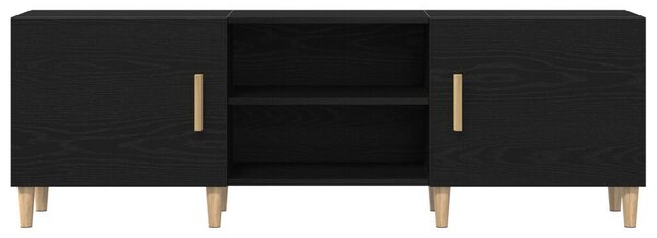 TV Állvány - Fekete Tölgy, 150x30x50 cm, Mérnöki Fából készült