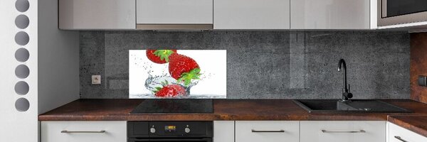 Konyhai dekorpanel Eper és víz
