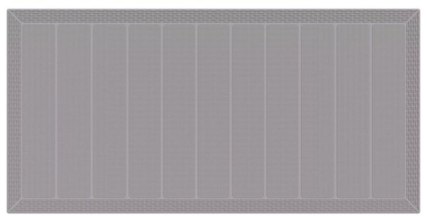 Kerti Asztal Világosszürke 200x100x73 cm Polyrattan