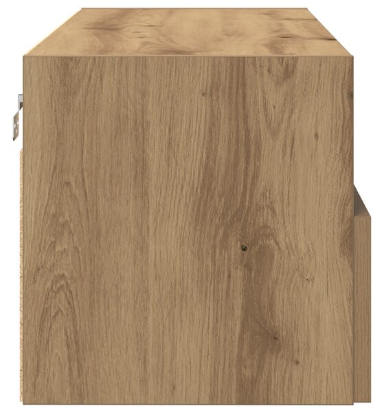TV Fali Szekrények 2 db Artisan Tölgy 100x30x30 cm Műanyag