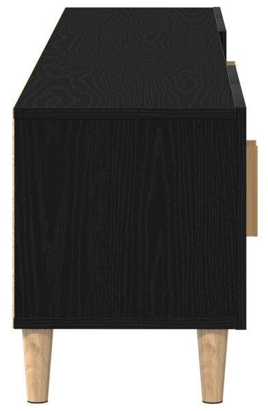 TV Szekrény Fekete Tölgy 180x31,5x40 cm Műgyanta