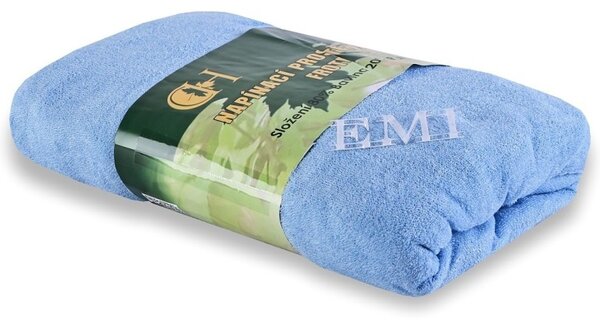 EMI Kék frottír gumis lepedő, 90 (100)x200-as lap