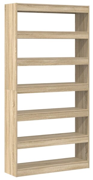 Könyvespolc Sonoma tölgy Mérnöki fa 100 x 30 x 198 cm Polcozás