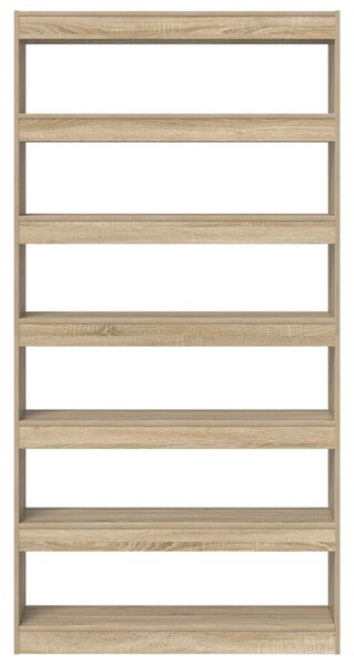 Könyvespolc Sonoma tölgy Mérnöki fa 100 x 30 x 198 cm Polcozás