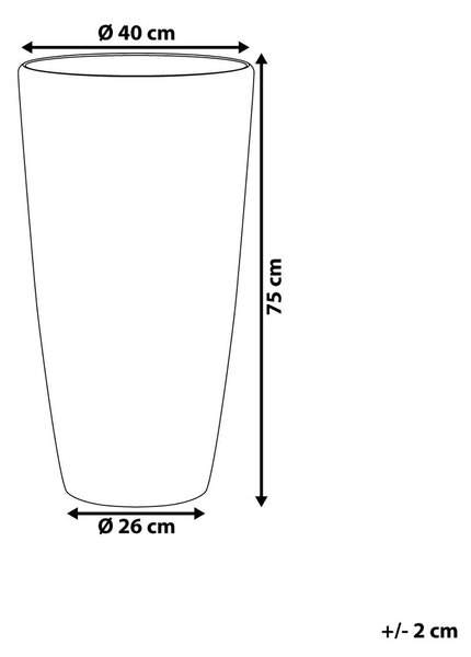 Virágcserép TSERIA 40 cm Fekete