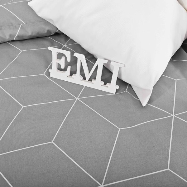 EMI Alya grey pamut ágyneműhuzat, A standard egyszemélyes ágy szett tartalma: 1x 140x200 + 1x 70x90