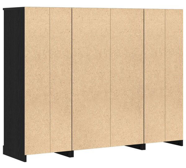 Fekete tölgy magasszekrény 132x35,5x103,5 cm Ellenálló anyagból