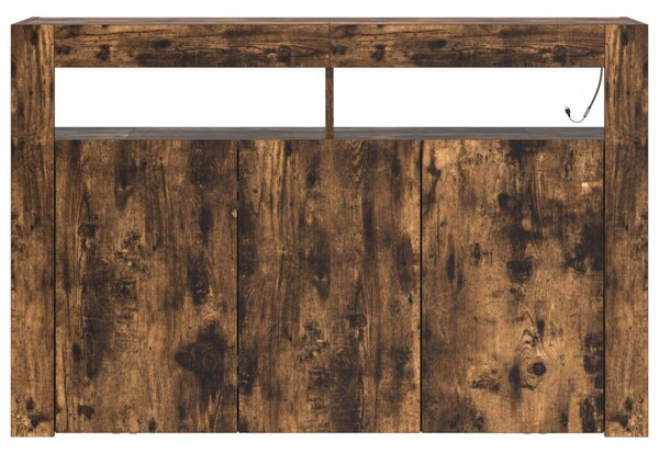 Tálaló Füstölt tölgy Mérnöki fa 116 x 30 x 75 cm