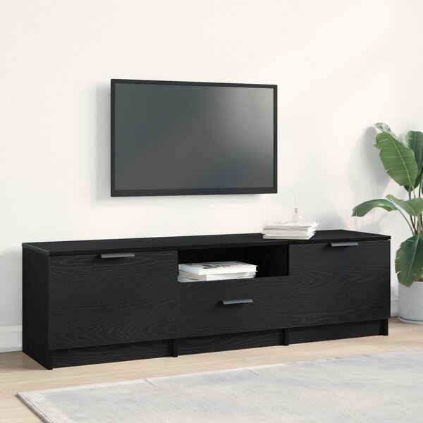 TV Szekrény - Fekete tölgy - 140x35x40 cm - Műanyagból készült