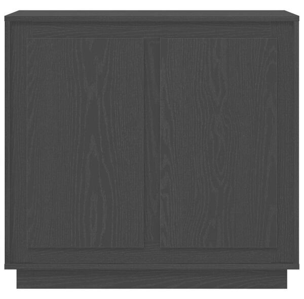 Oldalszekrény Fekete Tölgy 80x34x75 cm Műszaki Fa