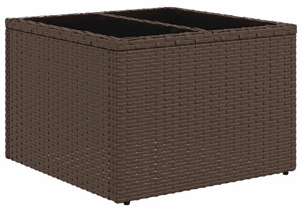 VidaXL 8 db barna polyrattan kerti kanapégarnitúra párnákkal