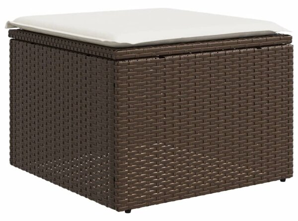 VidaXL 8 részes barna polyrattan kerti ülőgarnitúra párnákkal