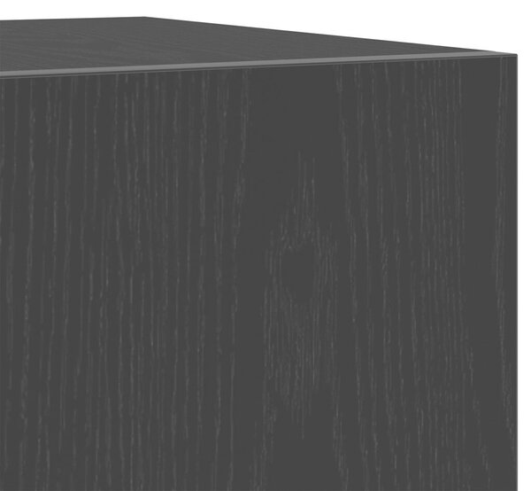 TV szekrény LED fényekkel, fekete tölgy, 160x35x40 cm, műgyanta