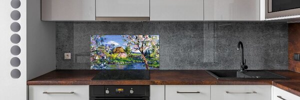 Konyhai fali panel Tavaszi táj