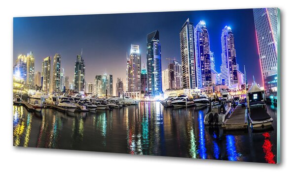 Konyhai falvédő Dubai éjjel