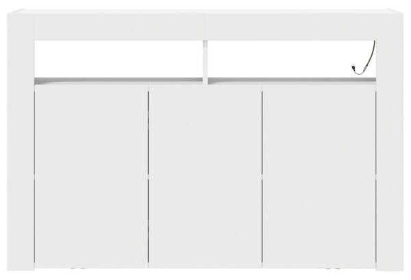 Fehér Oldalszekrény Fehér Mérnöki fa 116 x 30 x 75 cm Modern