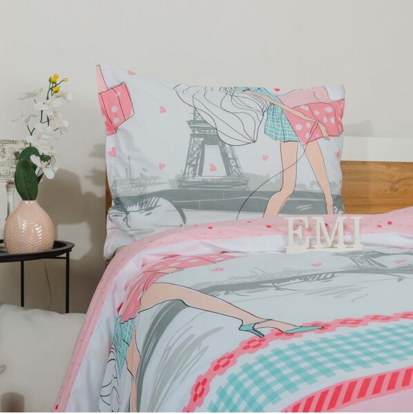 EMI Eiffel gyermek ágyneműhuzat, A standard egyszemélyes ágy szett tartalma: 1x 140x200 + 1x 70x90