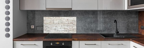 Konyhai fali panel Fehér kőfal