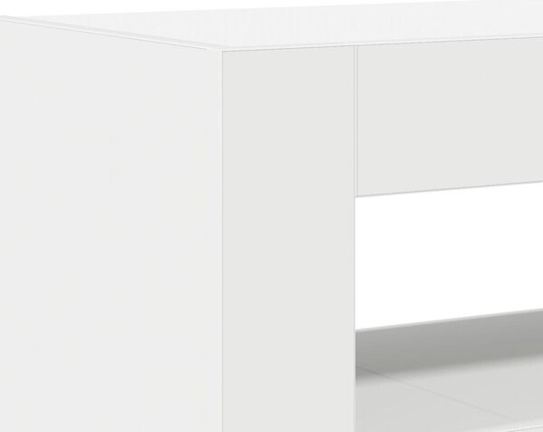 Fehér Oldalszekrény Fehér Mérnöki fa 116 x 30 x 75 cm Modern