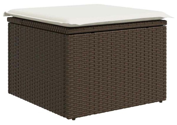 VidaXL 6 részes barna polyrattan kerti ülőgarnitúra párnával