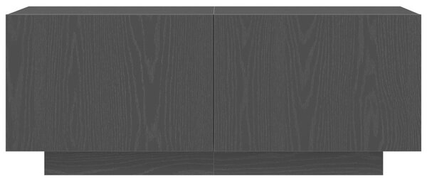 TV Szekrény Fekete Tölgy 100x35x40 cm Műanyag Fa