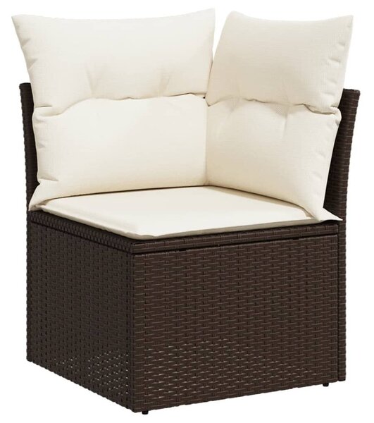VidaXL 6 részes barna polyrattan kerti ülőgarnitúra párnával