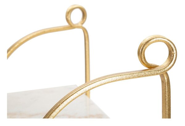 Fehér-aranyszínű márvány fali polc 40 cm Marble – Mauro Ferretti