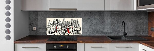 Konyhai falvédő New york jazz