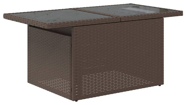 VidaXL 7 részes barna polyrattan kerti ülőgarnitúra párnákkal
