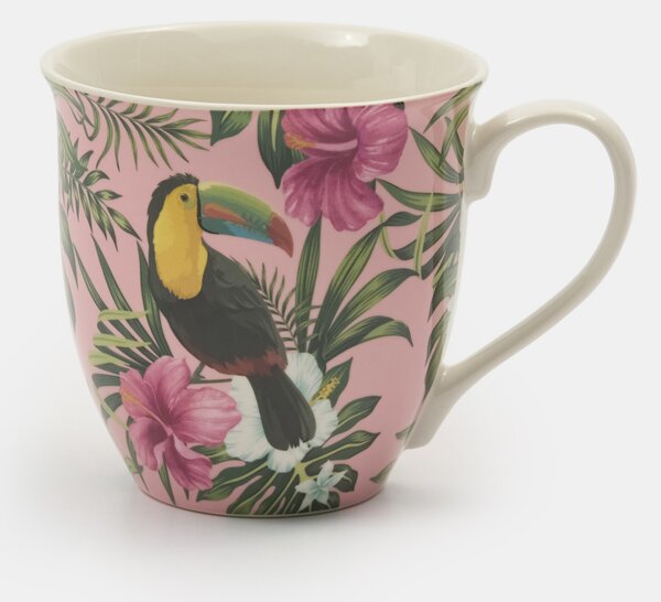 Sinsay - Bögre trópusi mintával és tukánnal - rózsaszín